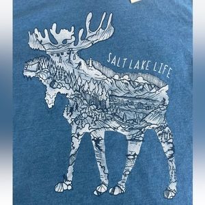 Wild Tribute Salt Lake Life Moose Long Sleeve XS Super Soft SM NWT Parks. Utah